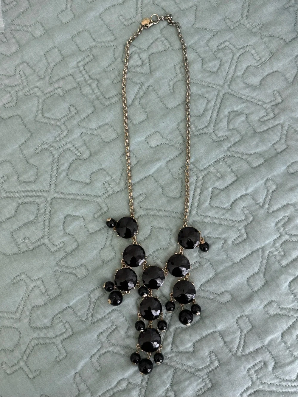 J. Crew Black Bubble Statement Necklace